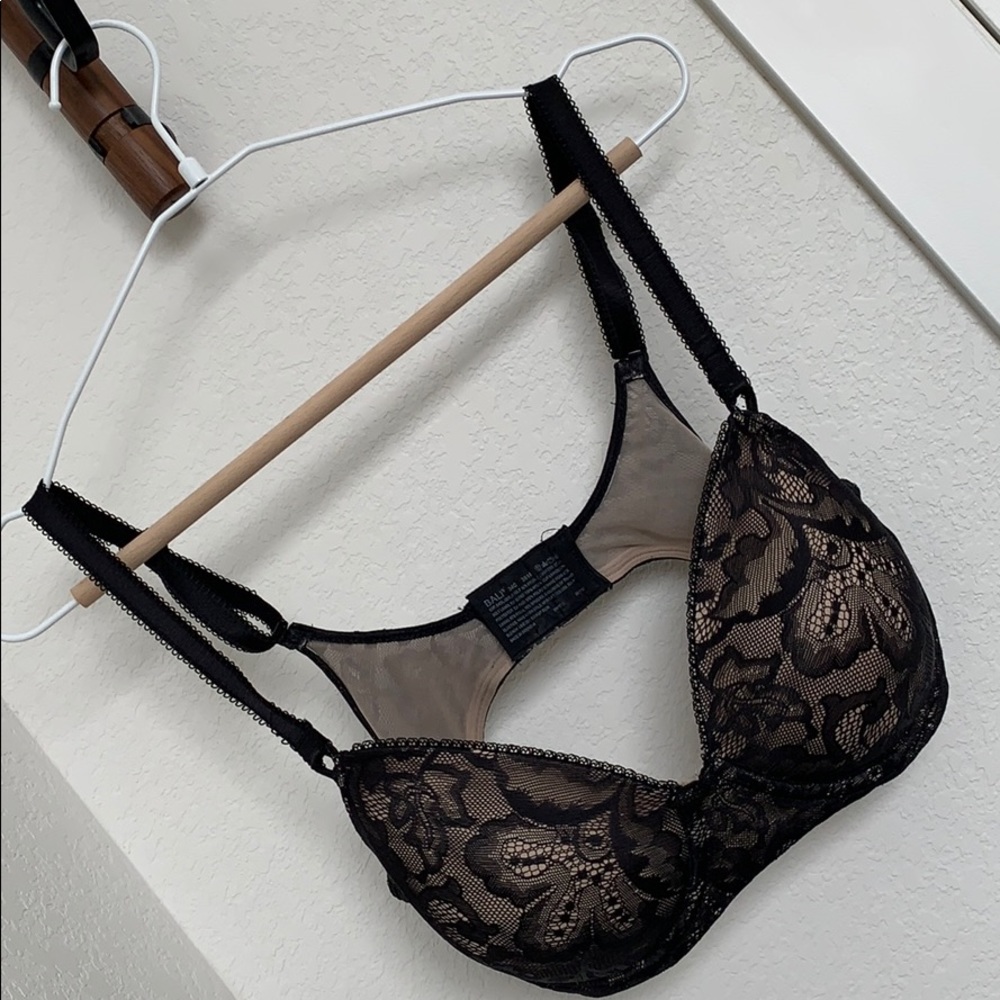 Bali 34C Black Lace Full Coverage Bra
